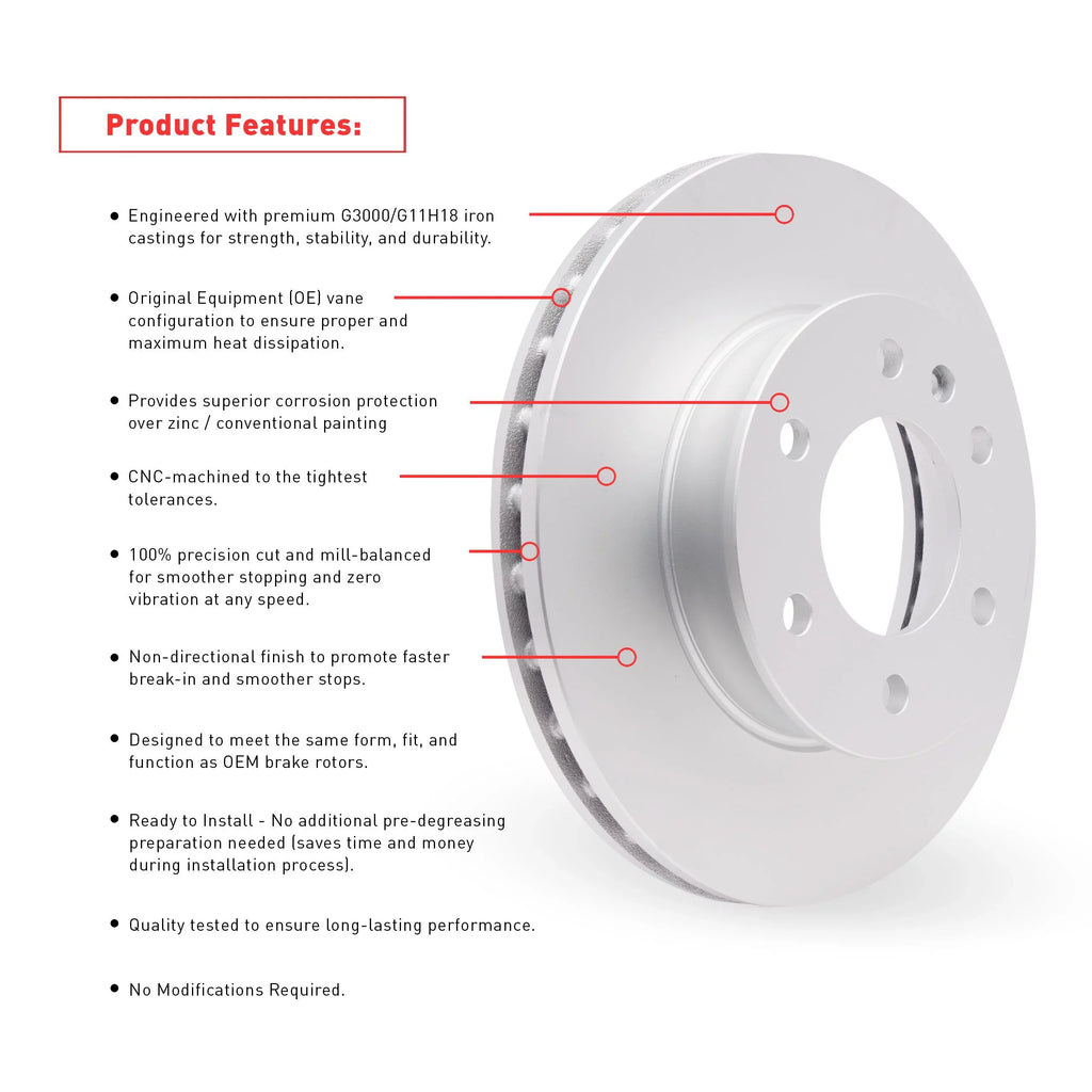 Geospec Brake MALIBU, CHEVROLET Front LIMITED includes Company Friction 2016 Hardware 4312-45013 MALIBU Fits 3000 CHEVROLET 2013-2015 with Ceramic Series Brake Pads Dynamic Rotors select: