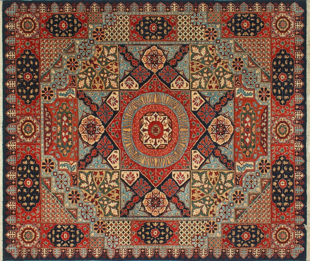 Blue/Red 8'2" Rug, x Aria 9'11" Percival