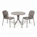 "Moderne kunststof bistroset met ronde tafel en 2 stoelen"