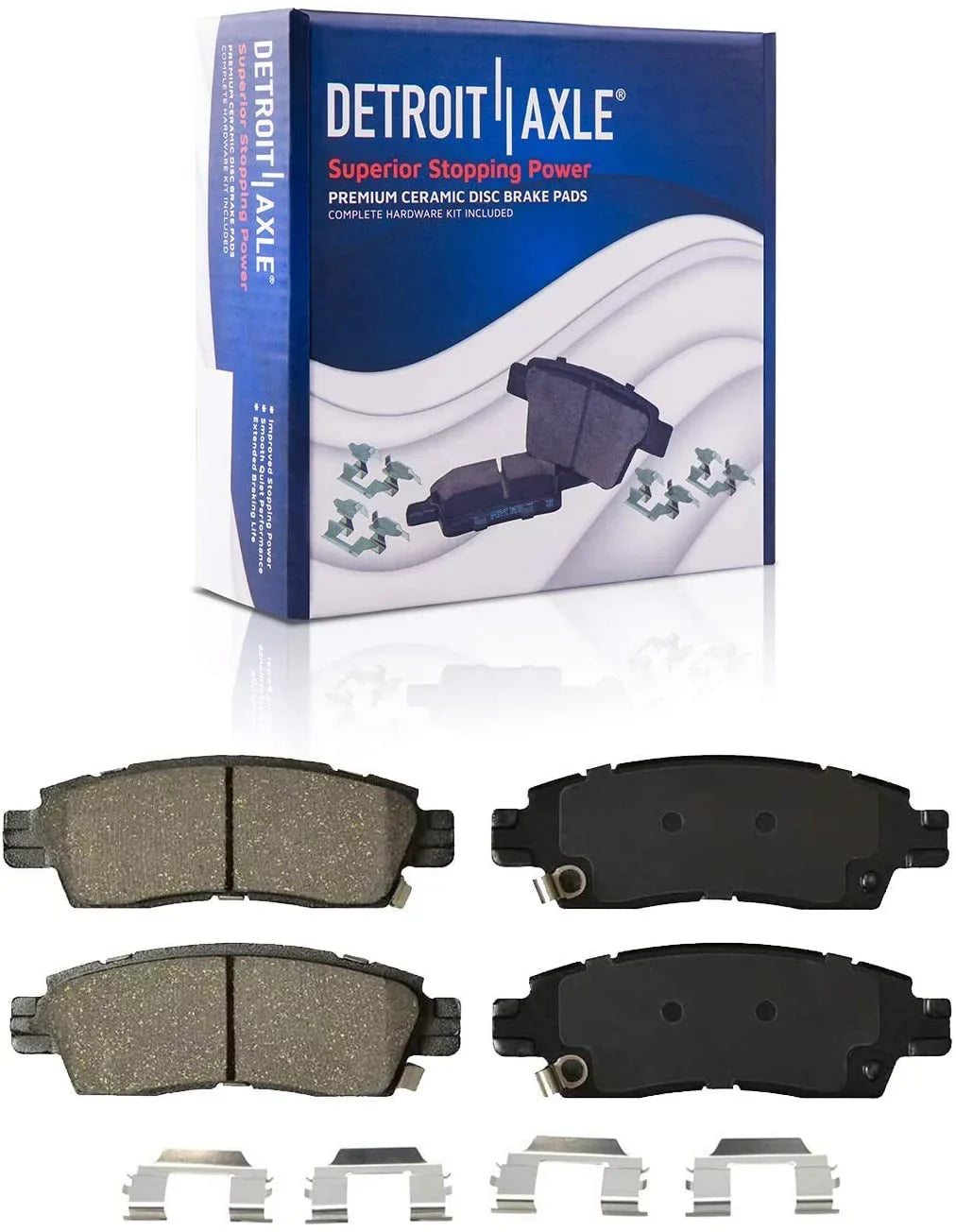 Detroit Brakes Axle Pads Envoy Front 12" Chevy Isuzu Bravada Buick Ascender Rotor for and Rainier Kit 12.8" Brakes Replacement: GMC Rotor Disc Rear Rotors Brake - Ceramic Trailblazer