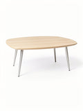 Moderne Eettafel van Hout met Stalen Poten - Vierkant Ontwerp