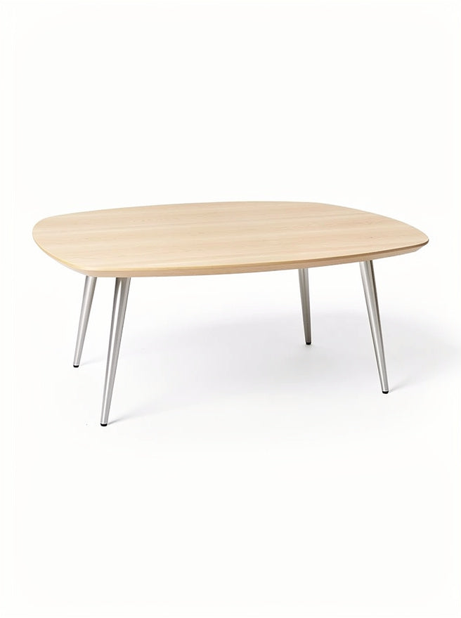 Moderne Eettafel van Hout met Stalen Poten - Vierkant Ontwerp