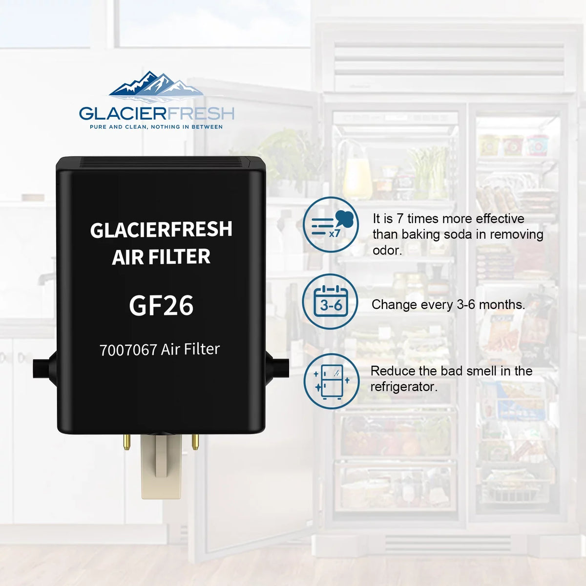 7007076 Air Air GLACIER Filter FRESH Filter, Replacement for Pack Refrigerator 3