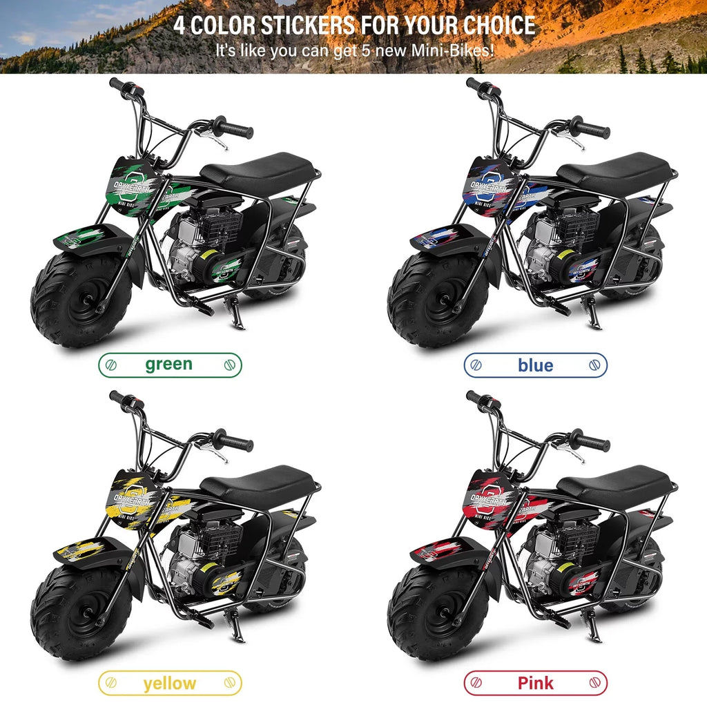 4-Stroke Toys, Gas for Bike,105CC Bike on 8-14, Powered Ride Kids Dirt Mini Motorcycle Racing