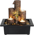 Function Lights Waterfall Tabletop With Warm Fountain Color Led