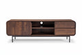 Moderne Houten TV-Meubel met Gebogen Lijnen en Opslagruimte