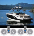 DWB65W Rockville Wakeboard 2) 6.5" 1200w Speaker Marine Dual Systems White Tower