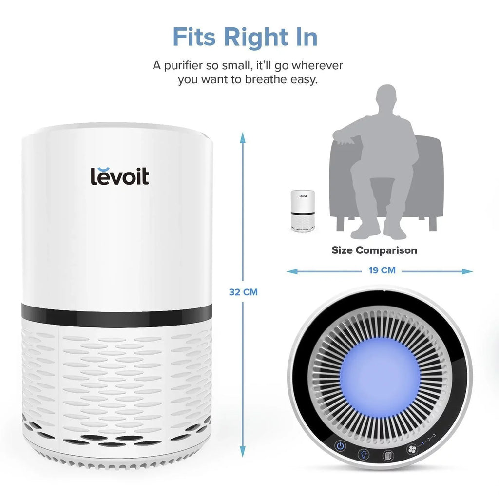 Smoke, True LV-H132 LEVOIT for More Bacteria, with Air and Hepa Purifier Filter