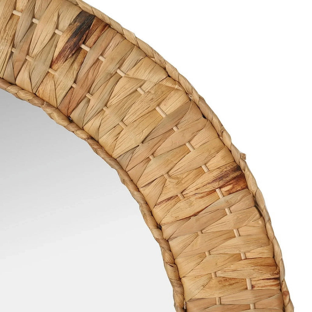 Boho Oval Woven Rattan Wall Oasis Grass Mirror