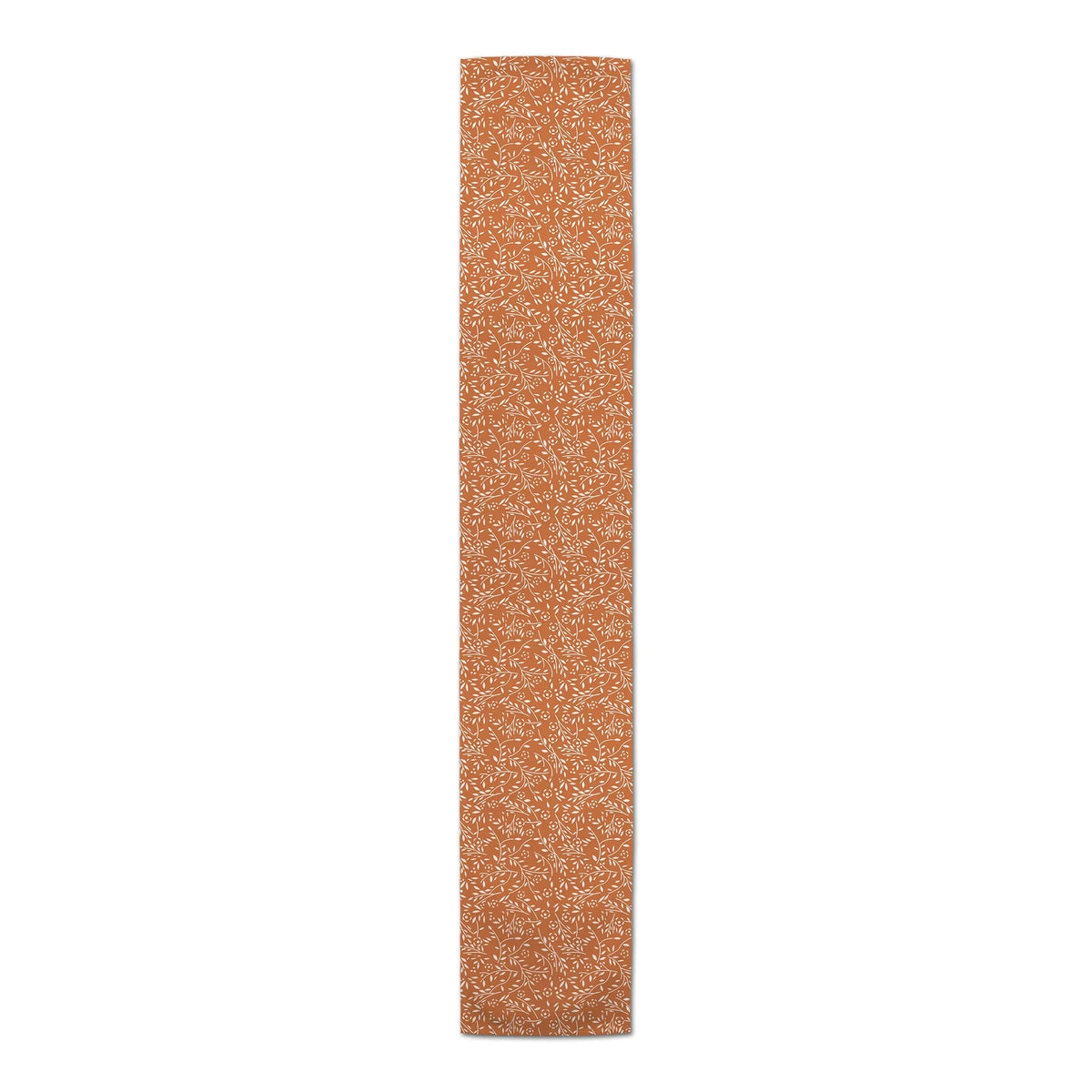 16x90 Floral Creative Poly Runner Delicate Orange Table Twill Pattern Products