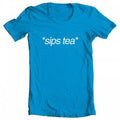 X-Large by Women's GEEK T-shirt Artwork TEEZ Meme Sips Tea Turquoise Inspired Original Kermit