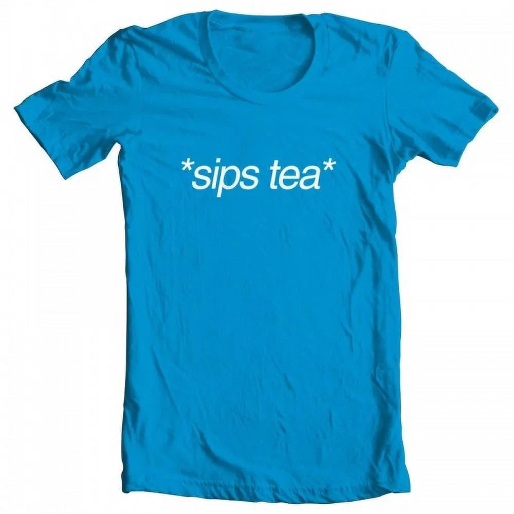 X-Large by Women's GEEK T-shirt Artwork TEEZ Meme Sips Tea Turquoise Inspired Original Kermit