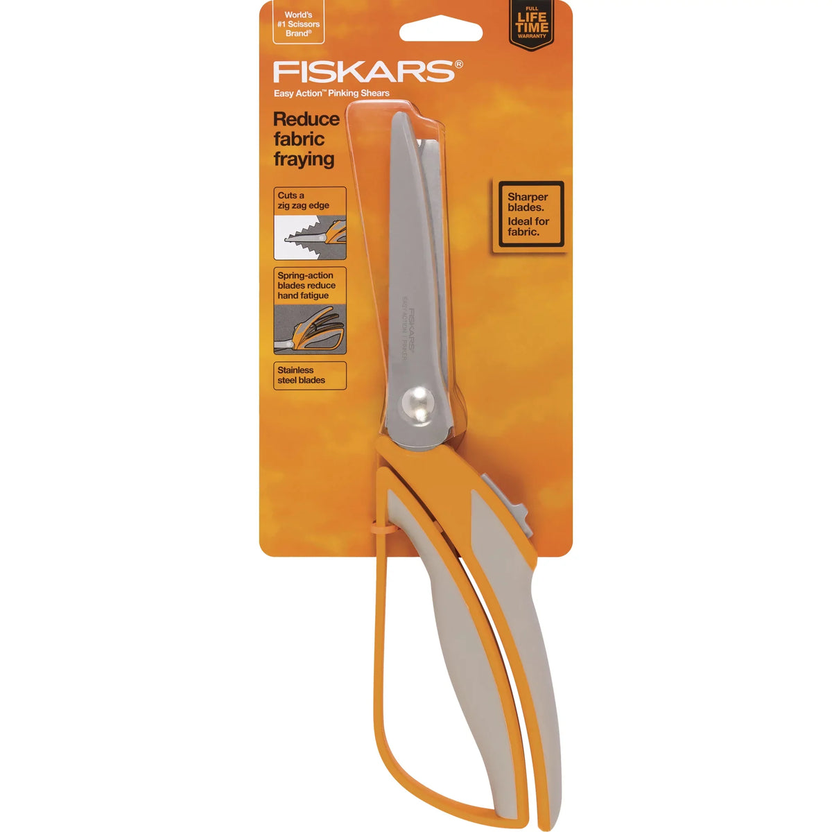 inch, Easy Action and Fiskars Gray Shears, Pinking 10.5 Orange