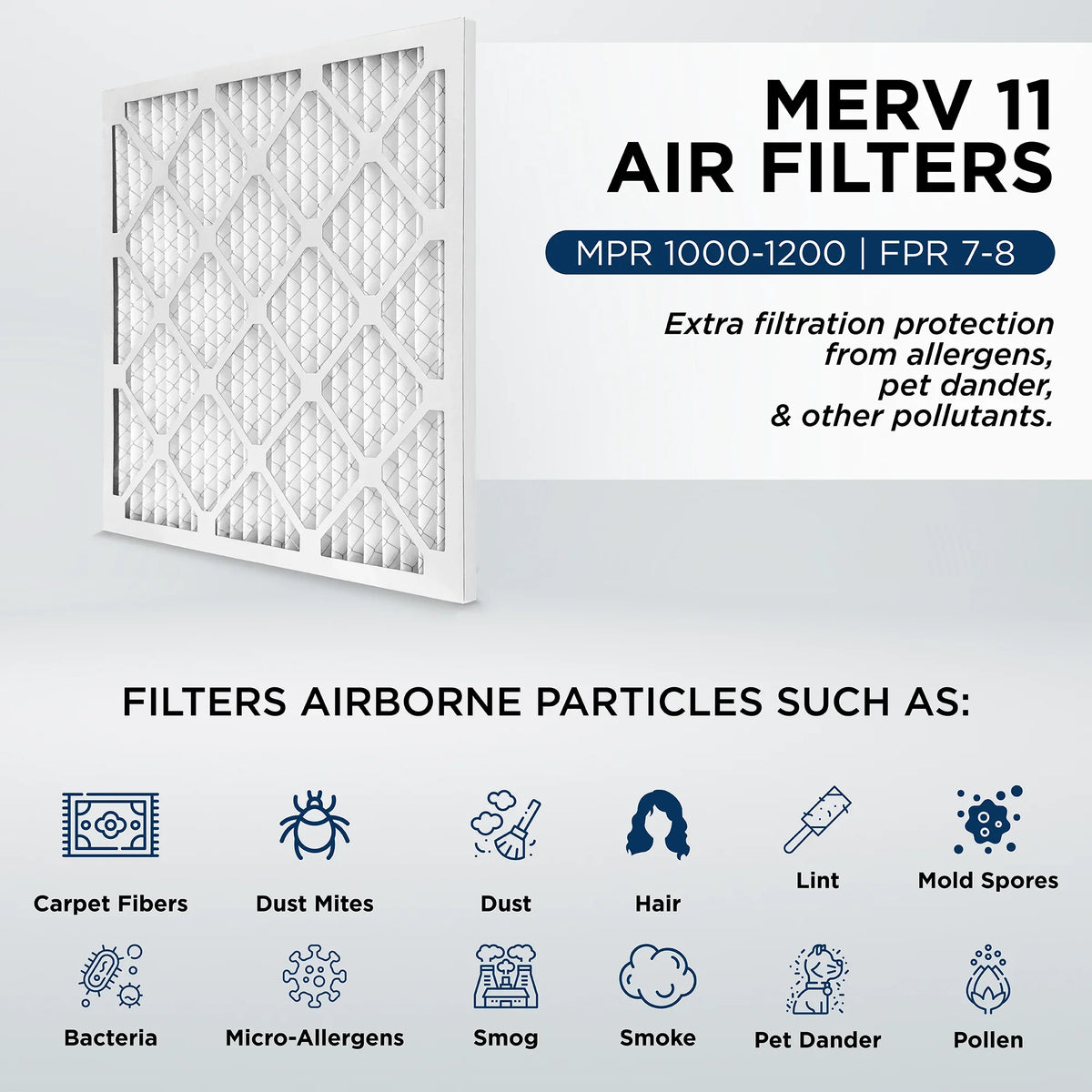 MERV Pamlico. 4" Furnace 3-3/4 19-1/2 Pleated MPR Pack. 20x20x4 1000 Filters Actual x 11, 19-1/2 x by 3 dimension: AC Air