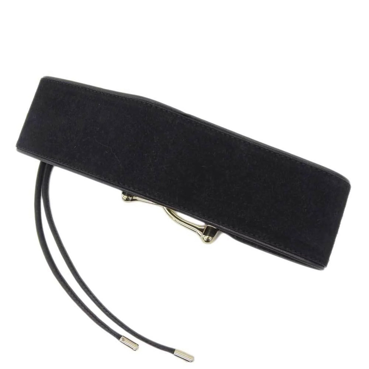 XS belt metal gold suede (Good) waist Pre-Owned fittings wide black