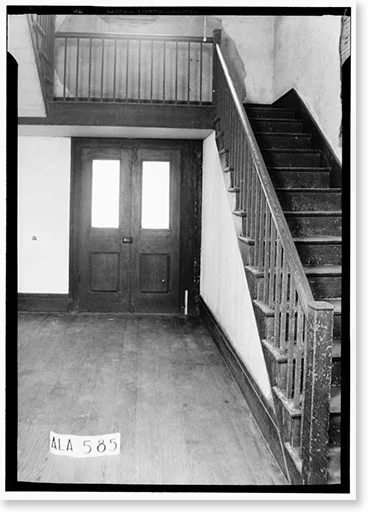 Framed 17-7/8" County, Rush-Thornton x Print, Highway Macon Tuskegee, House, U.S. AL - Historic 5, 21-7/8" 29,