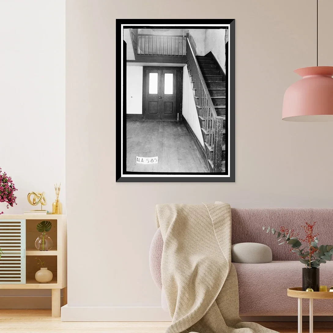 Framed 17-7/8" County, Rush-Thornton x Print, Highway Macon Tuskegee, House, U.S. AL - Historic 5, 21-7/8" 29,