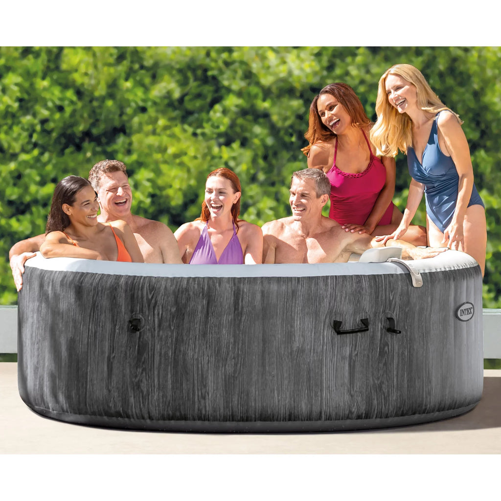 Inflatable Plus Jet Intex with Spa Bundle Bubble Greywood PureSpa Deluxe