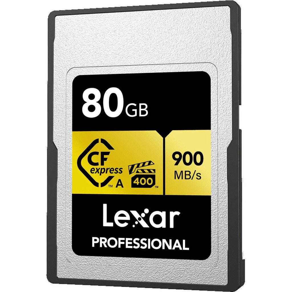 with Card Bundle Type Lexar A CFexpress Pro R900/W800 Memory Gold 80GB Card, Reader