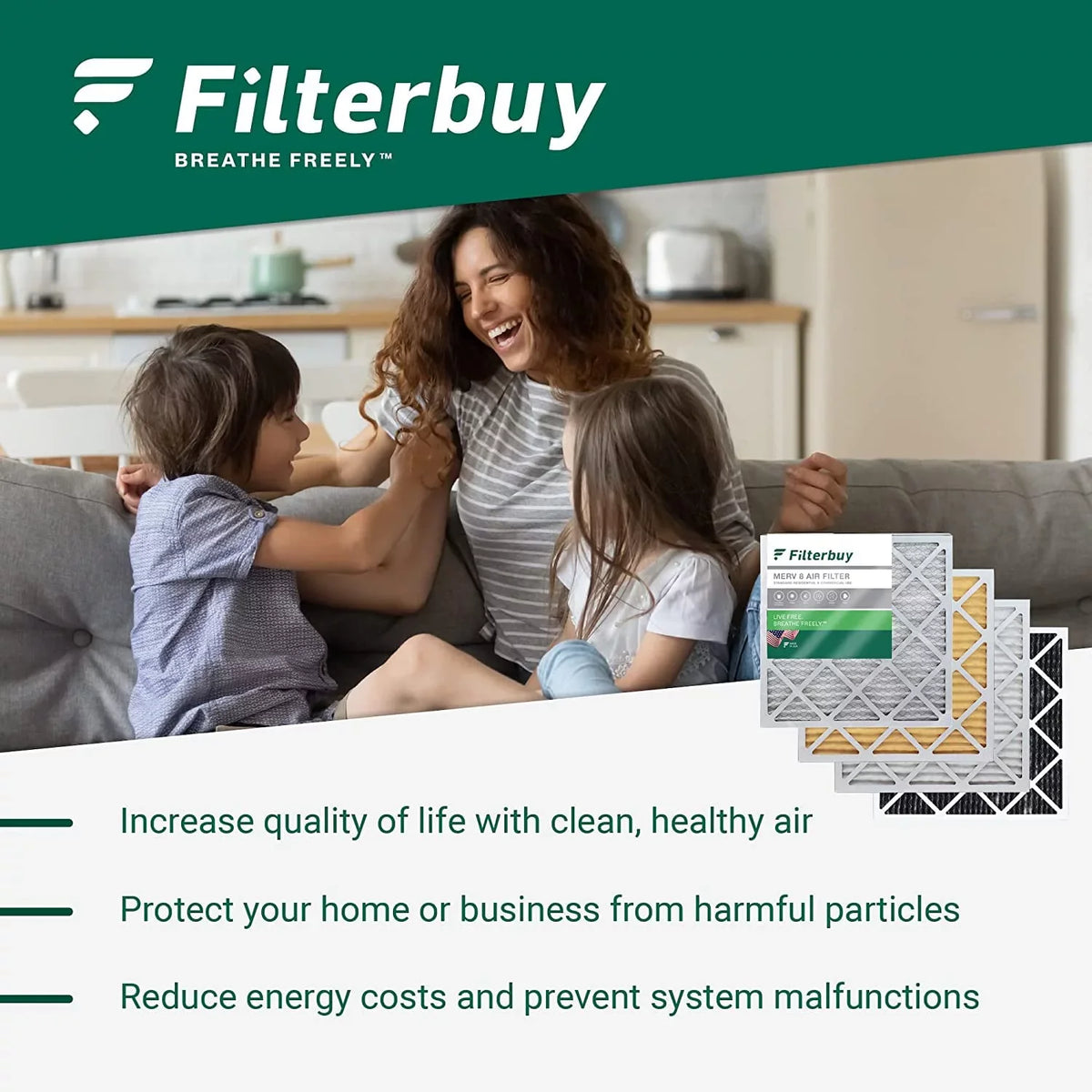 11 Filterbuy MERV Filters Air Furnace 20x32x1 Pleated HVAC AC (3-Pack)