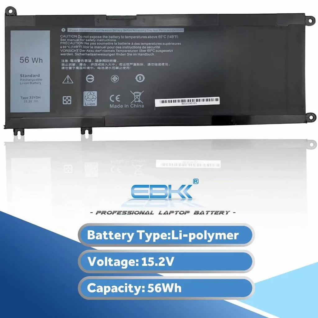 Inspiron 7778 33YDH PVHT1 56Wh 33YDH 15.2V 4Cell Battery 7779 3500mAh for