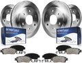 Detroit Brakes Axle Pads Envoy Front 12" Chevy Isuzu Bravada Buick Ascender Rotor for and Rainier Kit 12.8" Brakes Replacement: GMC Rotor Disc Rear Rotors Brake - Ceramic Trailblazer