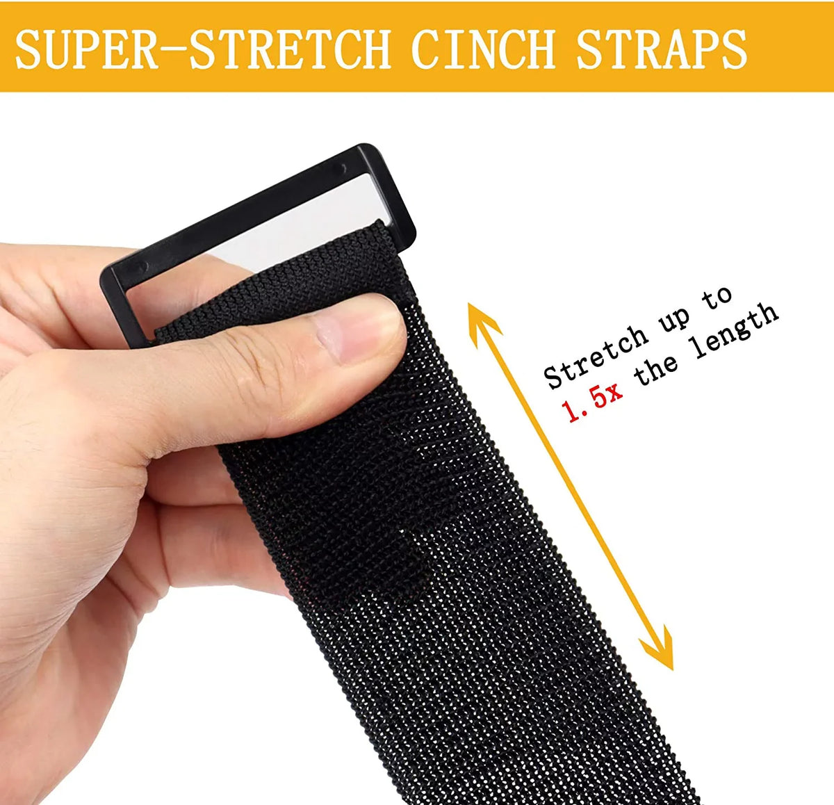Cord x Loop Extension for Wrap, Elastic 12" Cinch Cord, Strap Storage (8 and Cable, 2" Hook Straps, Pack) Rope