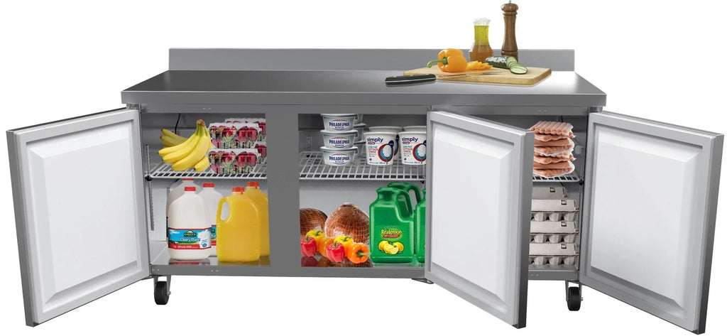 in. Cu. Refrigerator Steel, KoolMore Stainless 72 ft. Worktop 16.9 in Door Three Commercial